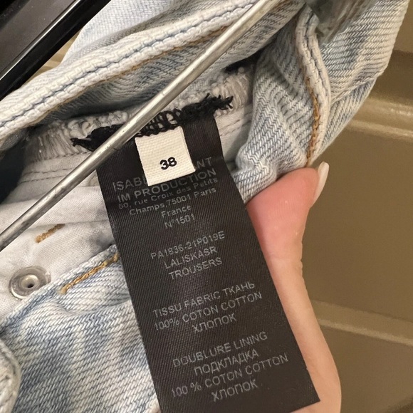Etoile Isabel Marant Light Blue Straight Leg Jeans sz 38 (item 15.6) - Picture 6 of 6